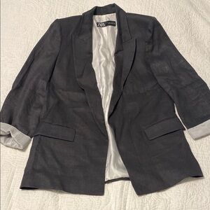 Zara Charcoal Gray Blazer
